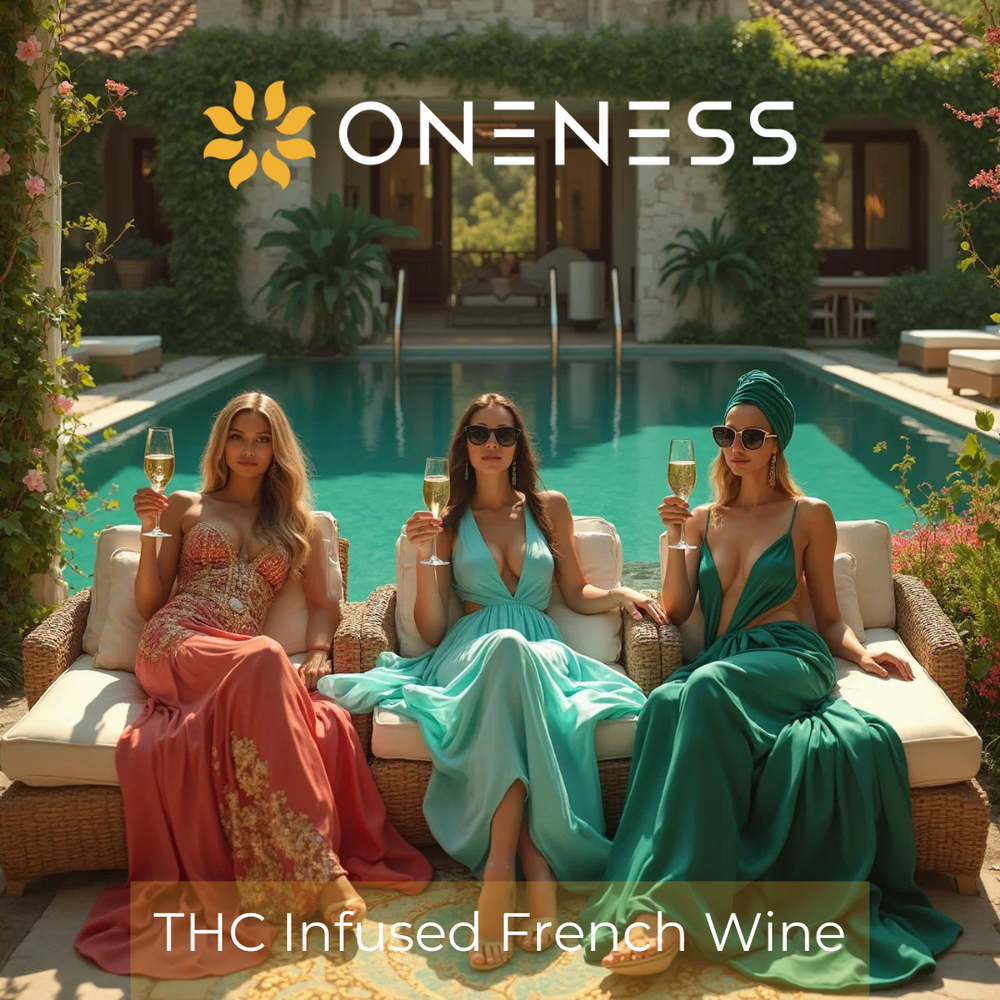 
                  
                    Oneness D9-THC Wine | Non-Alcoholic Luxury Sparkling Wine
                  
                